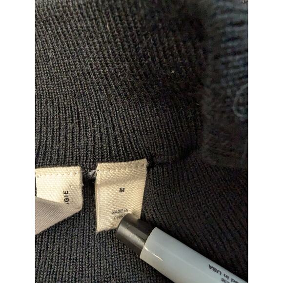 Moth by Anthropologie Size Medium Mock Neck Sweater Pullover Black Long Sleeves - Picture 8 of 10